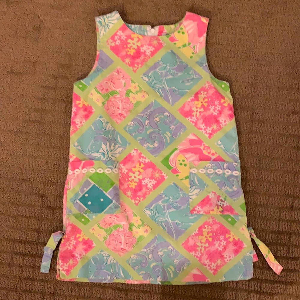 Lilly Pulitzer girls dress 6 pink green